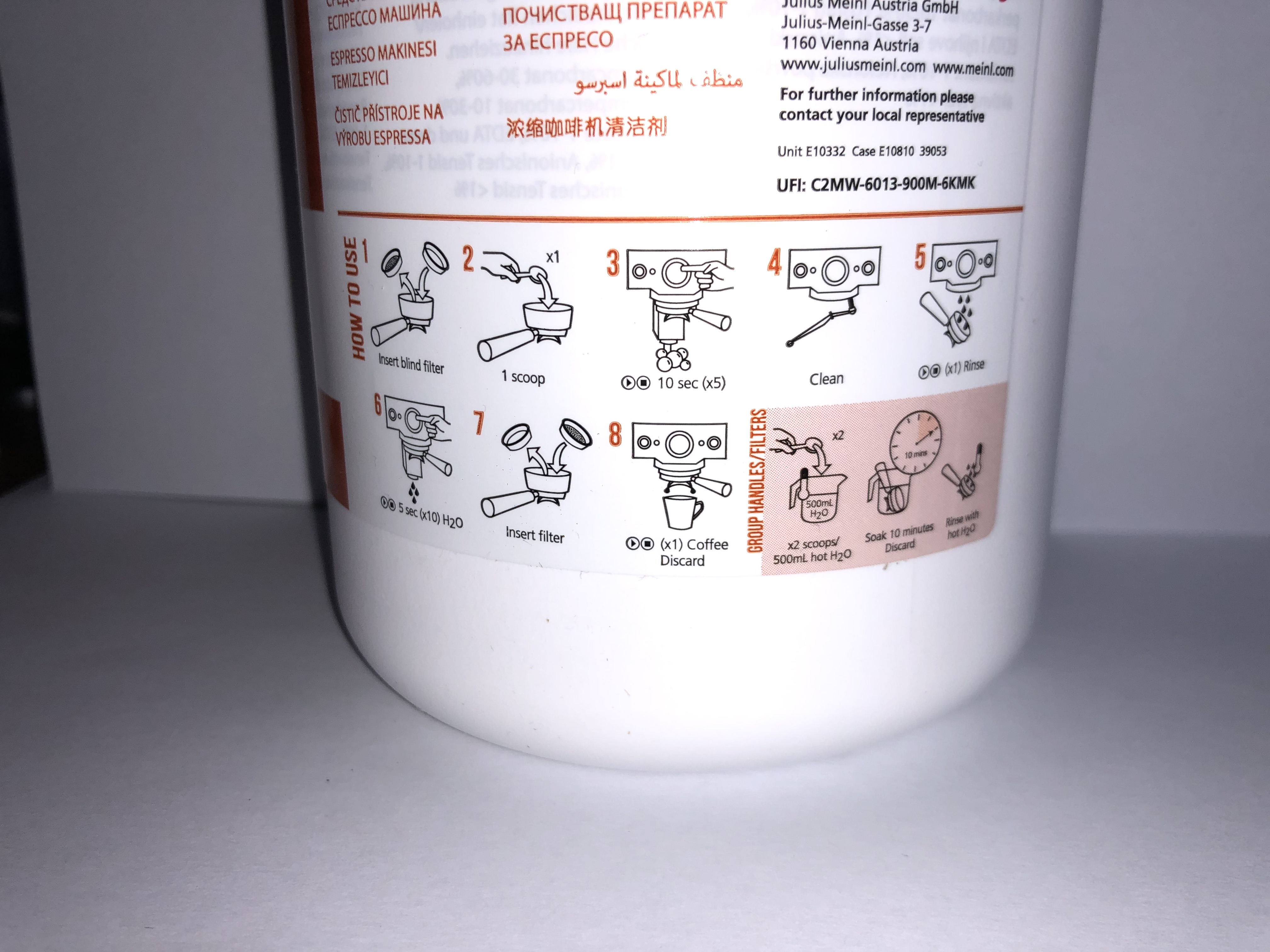 Cafetto Espresso Cleaning Powder 1,1 Kg