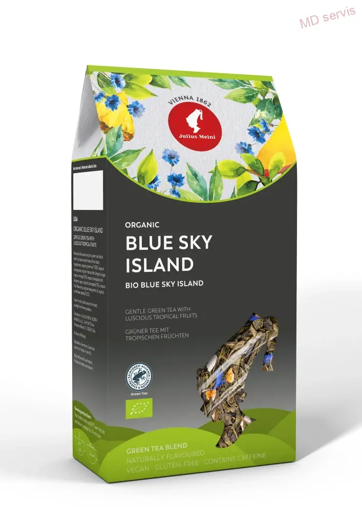 Julius Meinl Leaf Tea Bio Blue Sky Island zelený čaj 200 g