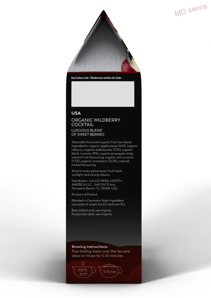 Julius Meinl Leaf Tea Bio Wildberry Cocktail ovocný měs 250 g