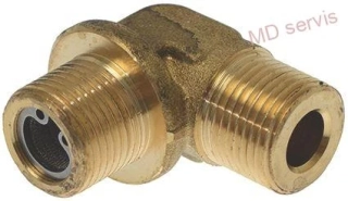 L" FITTING ø 3/8"M-3/8"M WITH FILTER